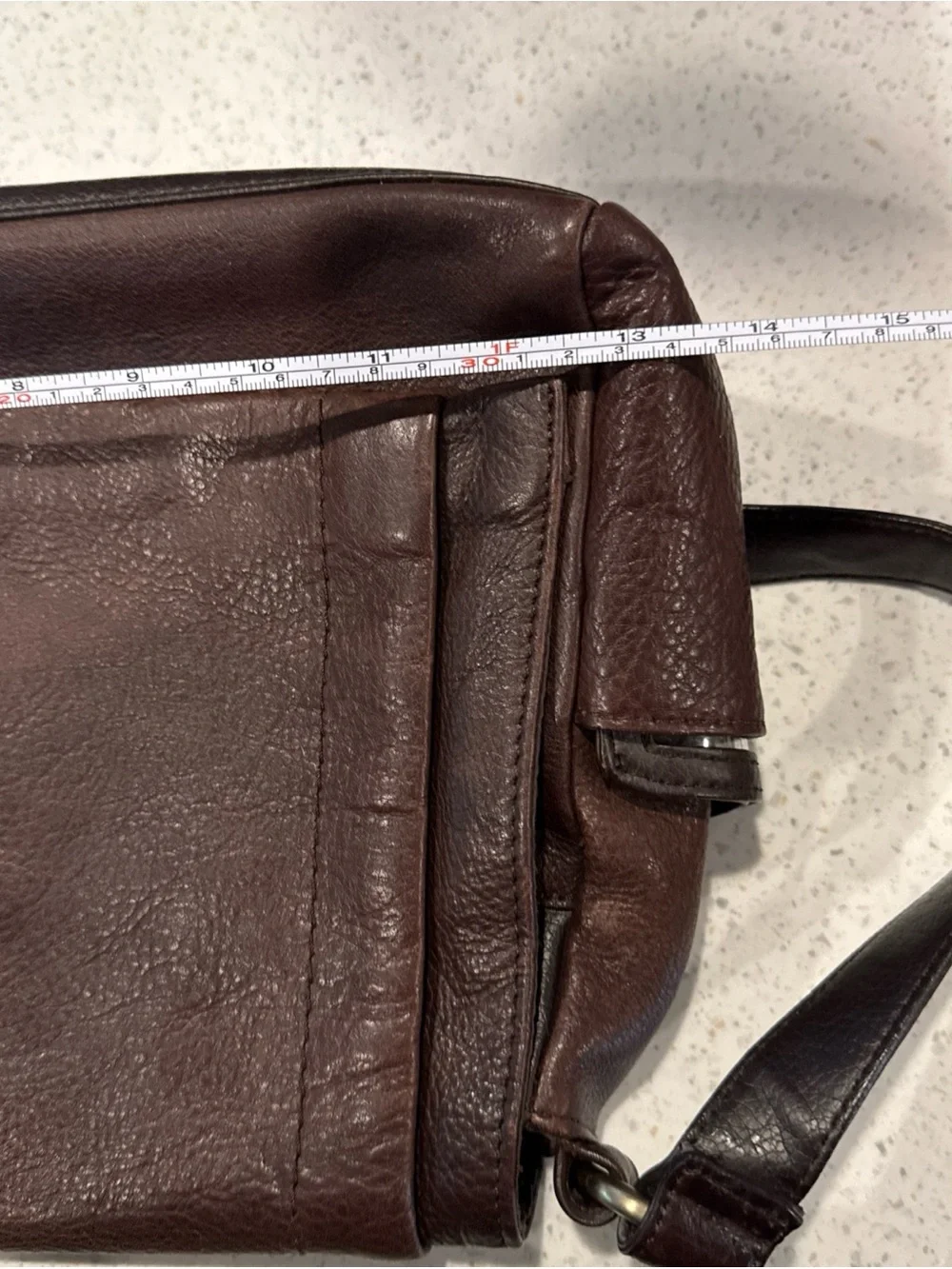 Rolf’s Leather Crossbody Bag in Dark Brown